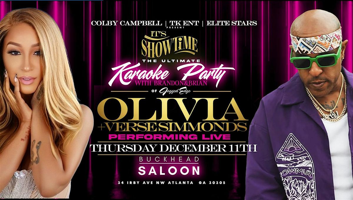 Olivia and Verse Simmonds Performing Live at Jagged Edge R&B Karaoke Party