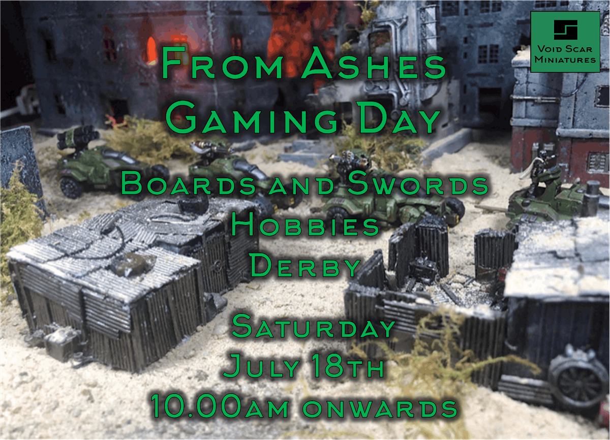 From Ashes Gaming Day - Boards and Swords Hobbies, July 18th