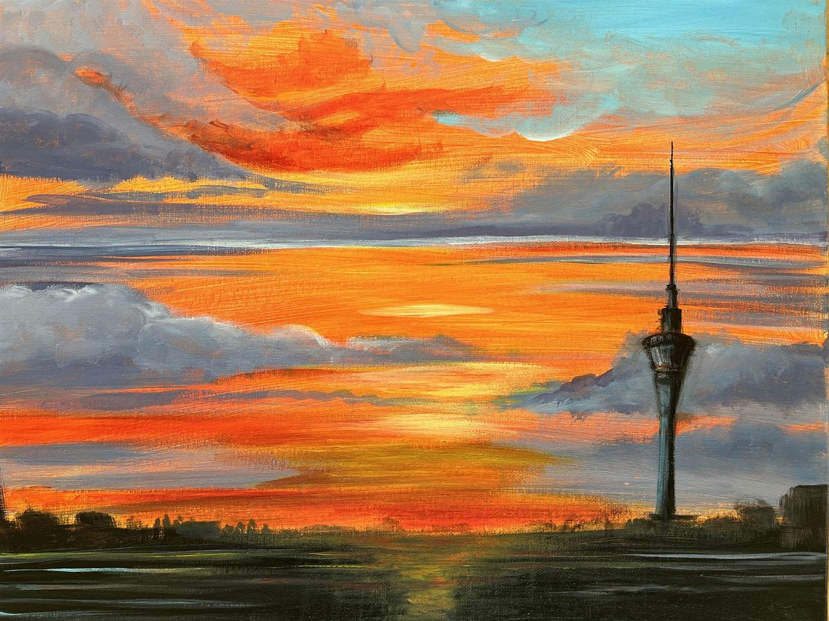 Paint n Chill Fri 6pm Free Welcome Drink - Sunset Sky Tower