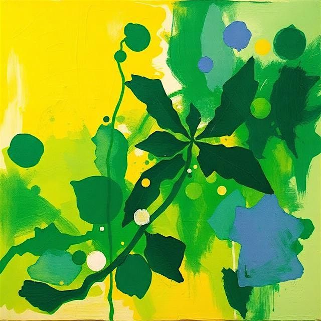 Workshop | CANOPY GLOW: Abstract Leaves Painting in Acrylic Paint