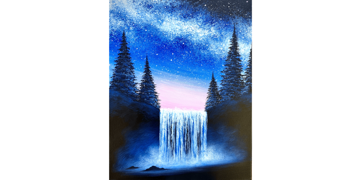 Galaxy Waterfall Forest - Paint and Sip in Orange County | Classpop ...