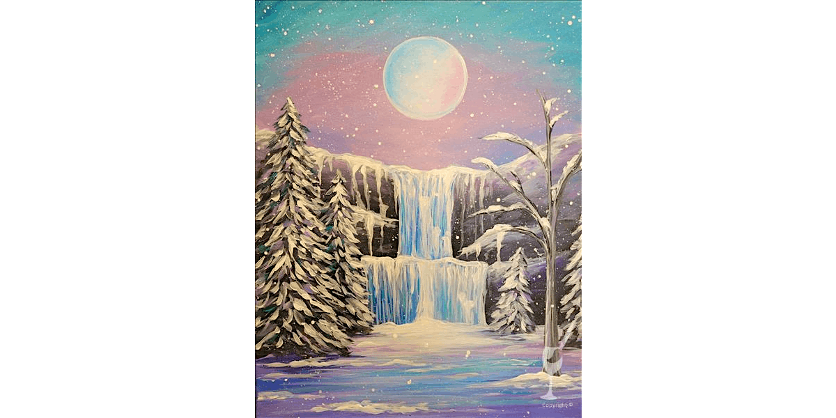 Glittering Moonlit Ice - Paint and Sip in Denver | Classpop!\u2122