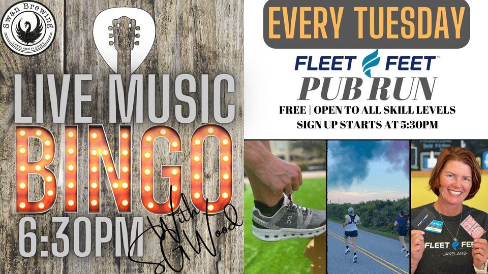 Fun Run, Music Bingo, and Gin Khao Food Truck Swan Brewing, Lakeland