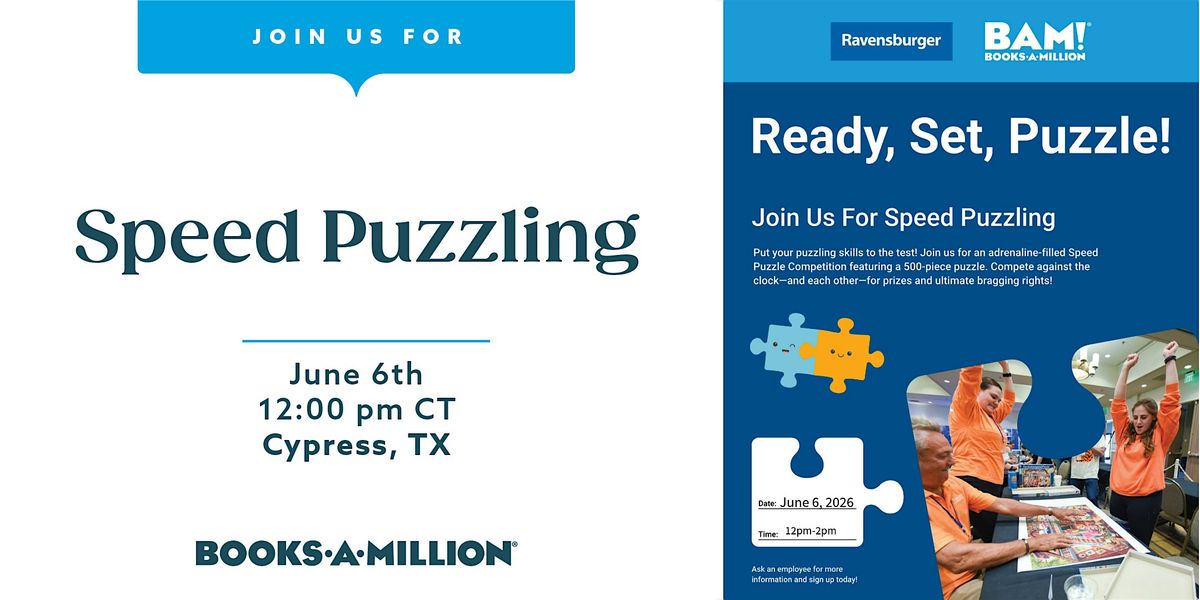 Join BAM for Speed Puzzling!