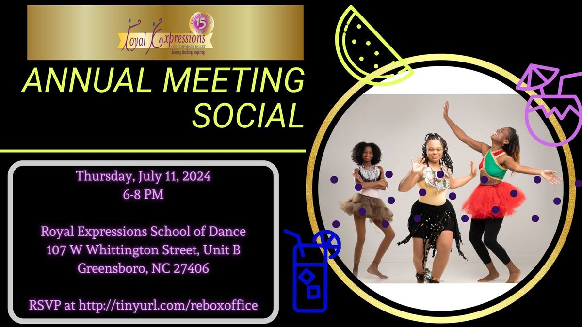 2025 Annual Meeting Social 107B W Whittington Street, Greensboro, NC