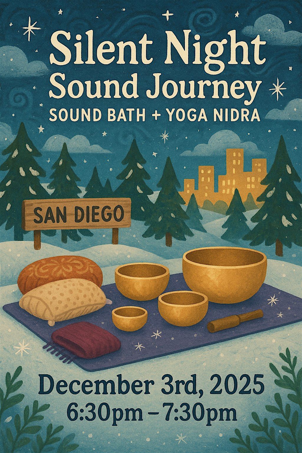 Silent Night Sound Journey: Sound Bath + Yoga Nidra