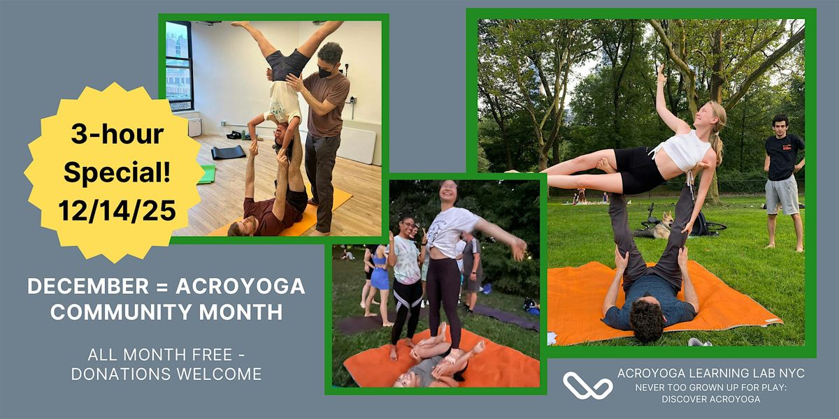 Acroyoga Learning Lab - Discovery Month - 3-Hour Special
