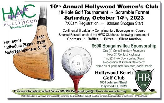 10th Annual Hollywood Women\u2019s Club Golf Tournament