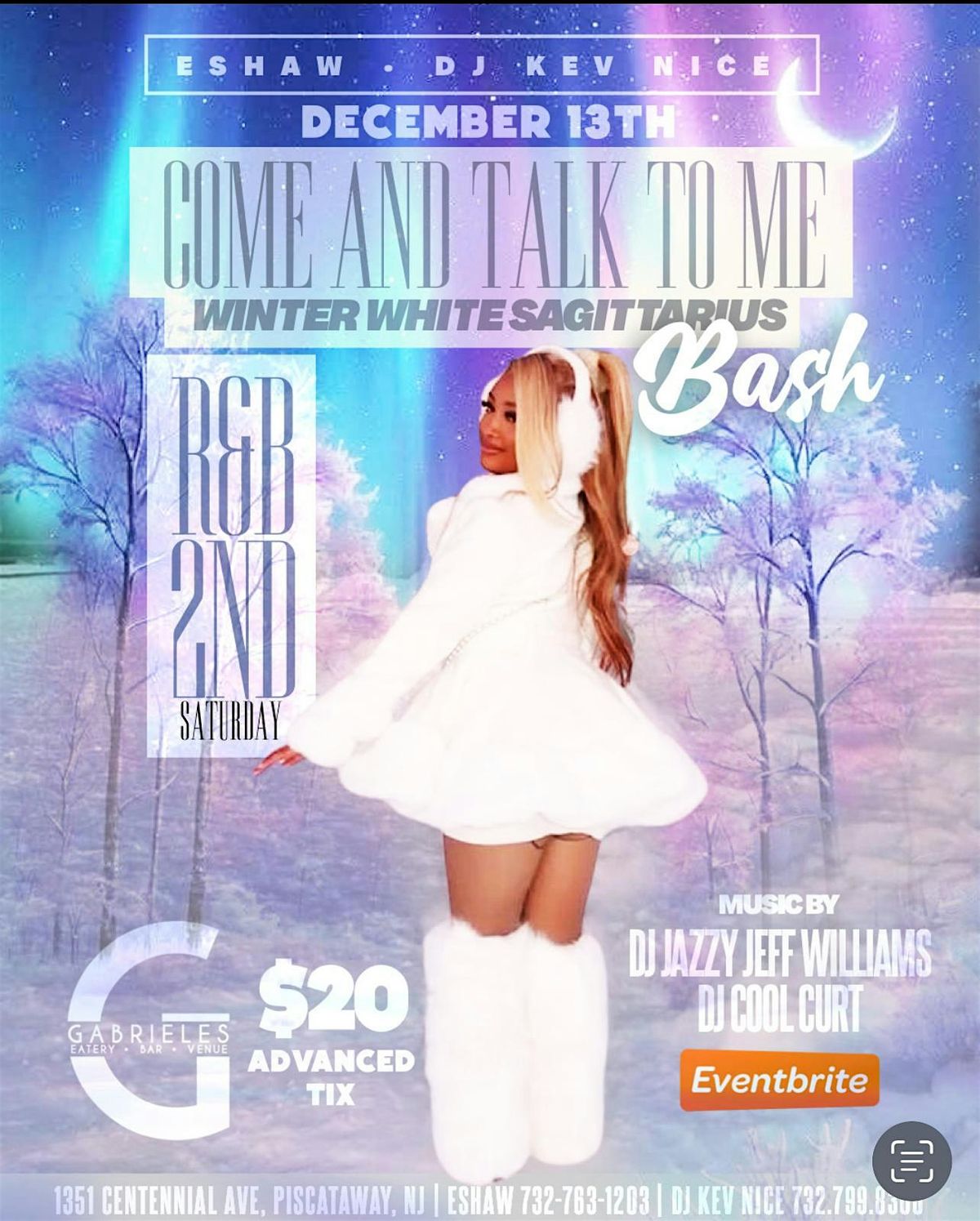 Come & Talk To Me RNB 2nd Saturday\u2019s \u201cWinter White Sagittarius Bash\u201d