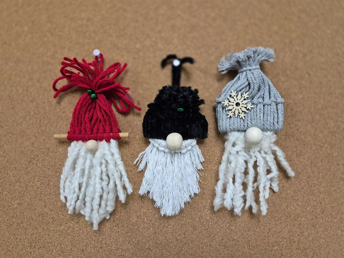 Gnome For The Holidays: Macrame Ornament Workshop