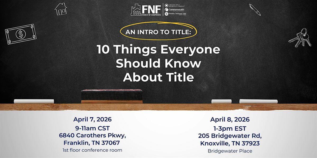 10 Things Everyone Should Know About Title- Franklin