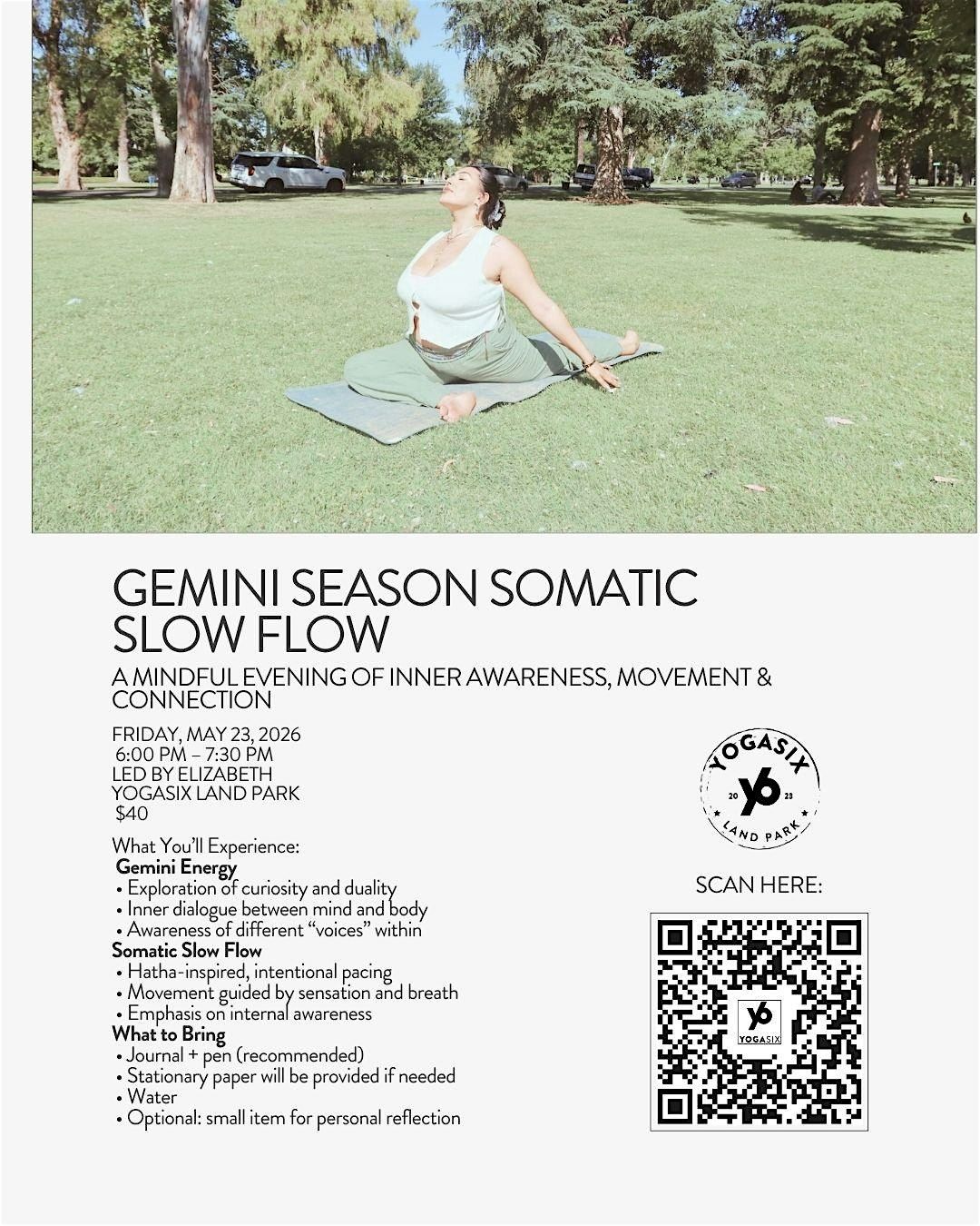 Gemini Season Somatic Slow Flow Workshop