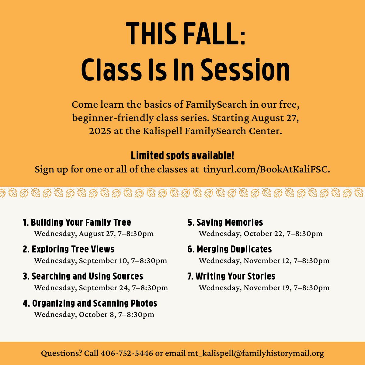 FamilySearch Basics Class Series