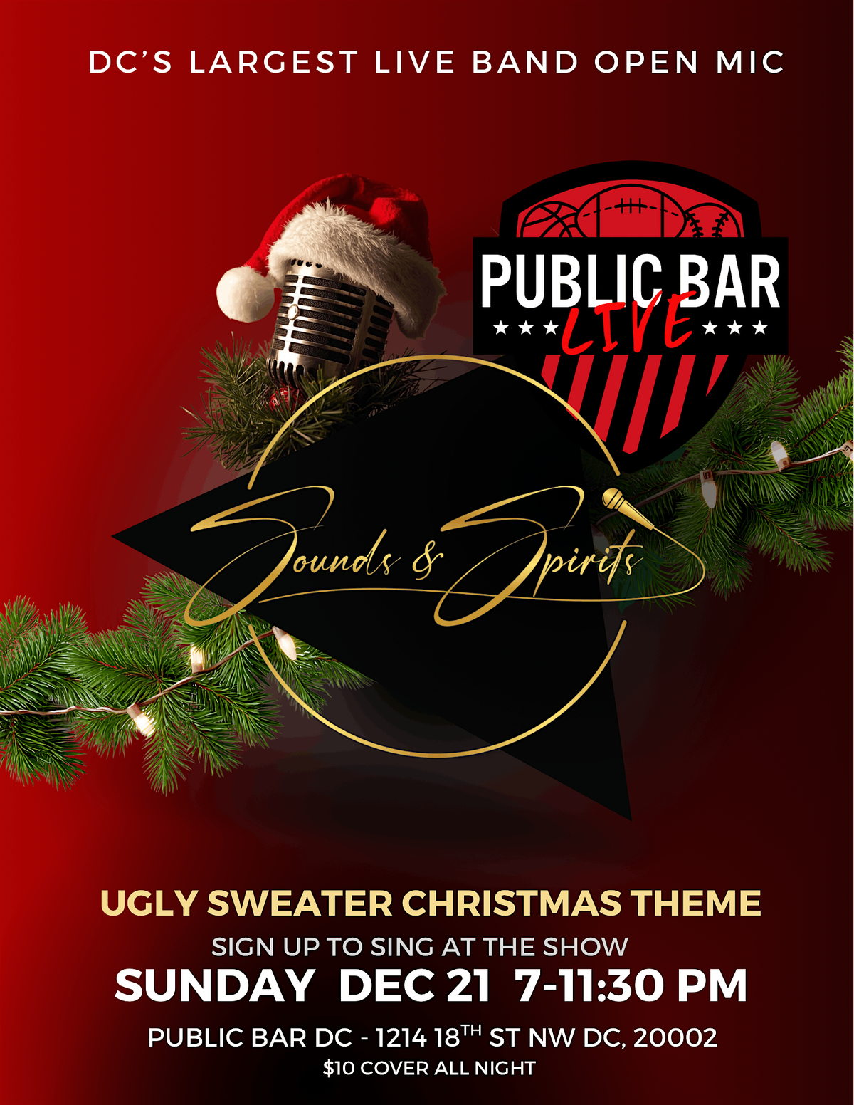 Sounds & Spirits Christmas Edition 2025 - Live Band Open Mic