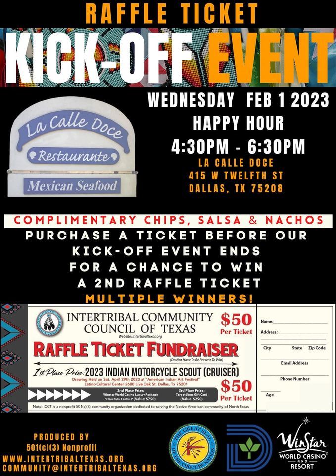 Kick Off Raffle Raffle Ticket Kick-Off Fundraiser for the American Indian Arts Festival ...