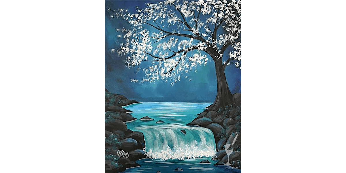 Hidden Forest Waterfall - Paint and Sip in New Braunfels | Classpop!\u2122