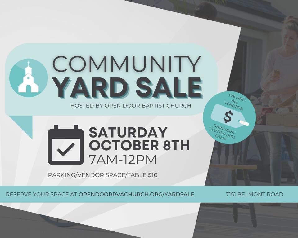 Annual Community Yard Sale | Open Door Baptist Church, Richmond, VA ...