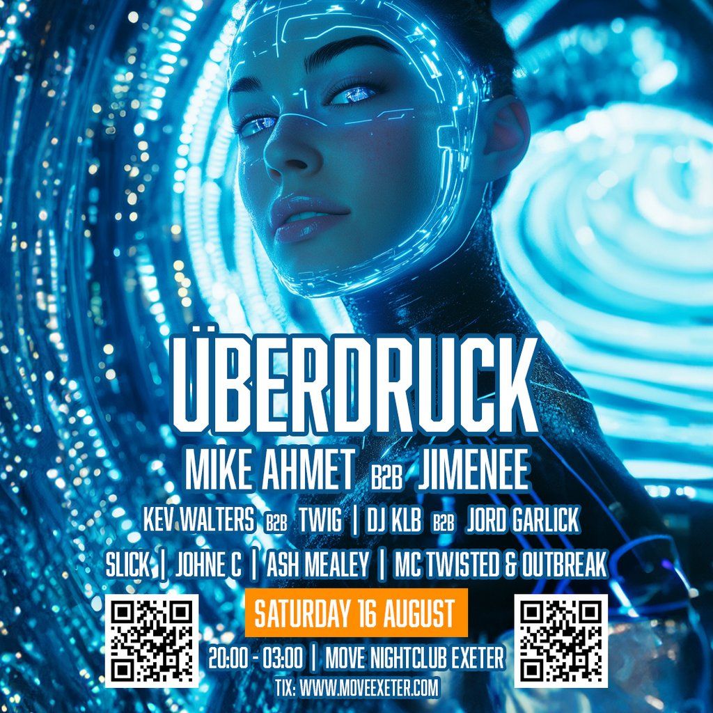 Raw 2 The Core & Move Presents: \u00dcberdruck - Sat 16 Aug