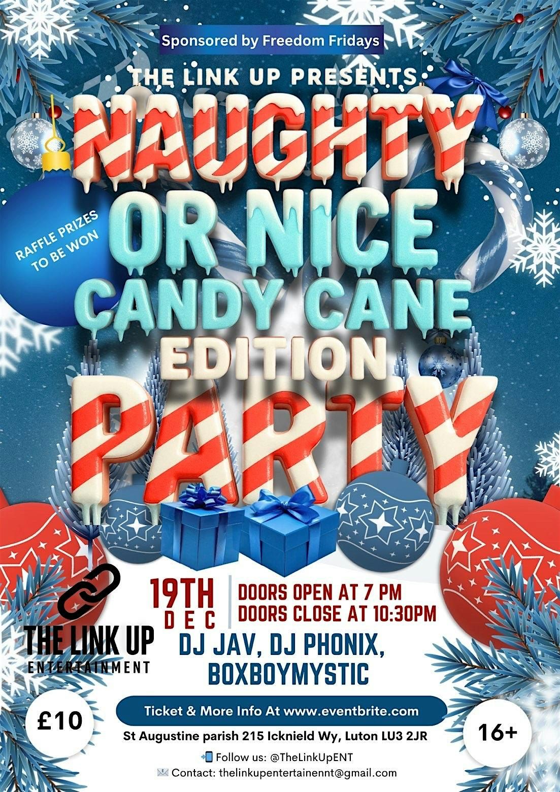 THE LINK UP PRESENTS NAUGHTY OR NICE CANDY CANE EDITION