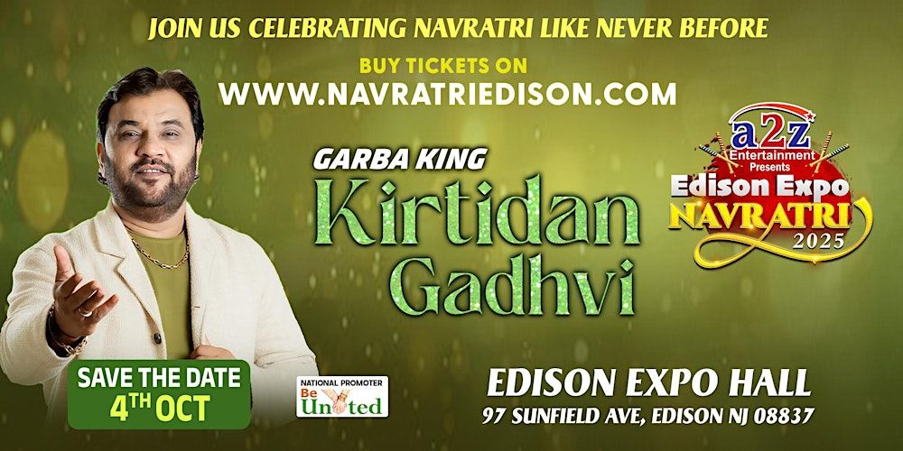 Navratri With Kirtidan Gadhvi @ EDISON EXPO NEW JERSEY