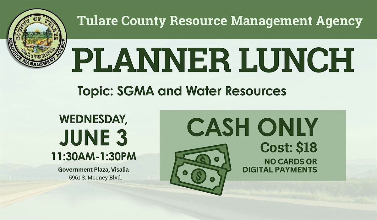 Planner Luncheon: SGMA and Water Resources