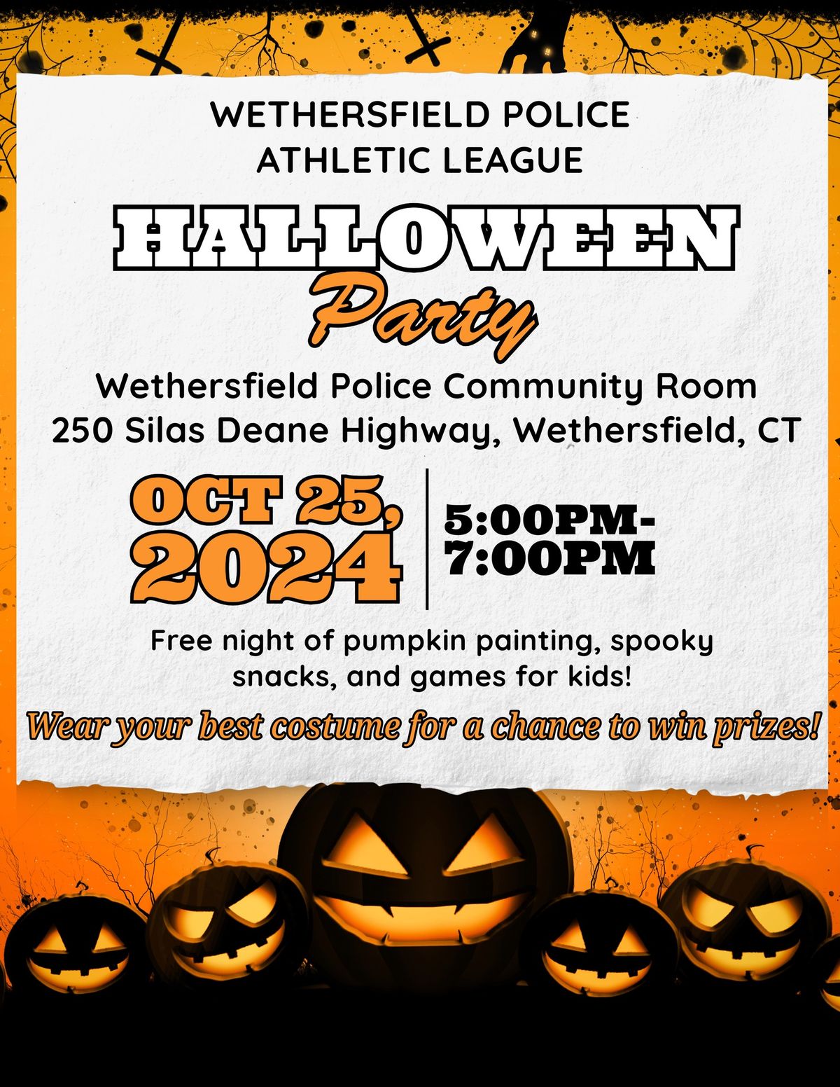 Wethersfield PAL Halloween Party Wethersfield Police Department