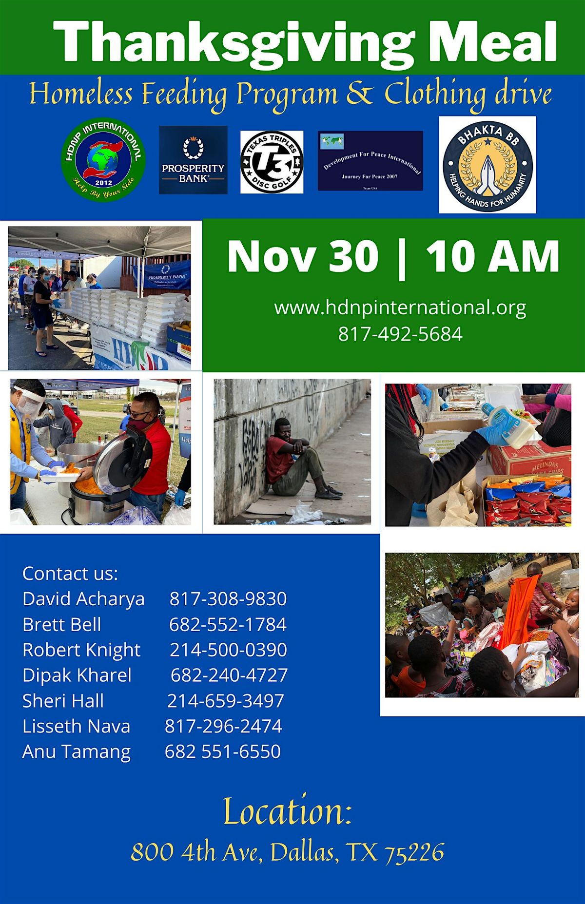 Thanksgiving Meal for the Homeless