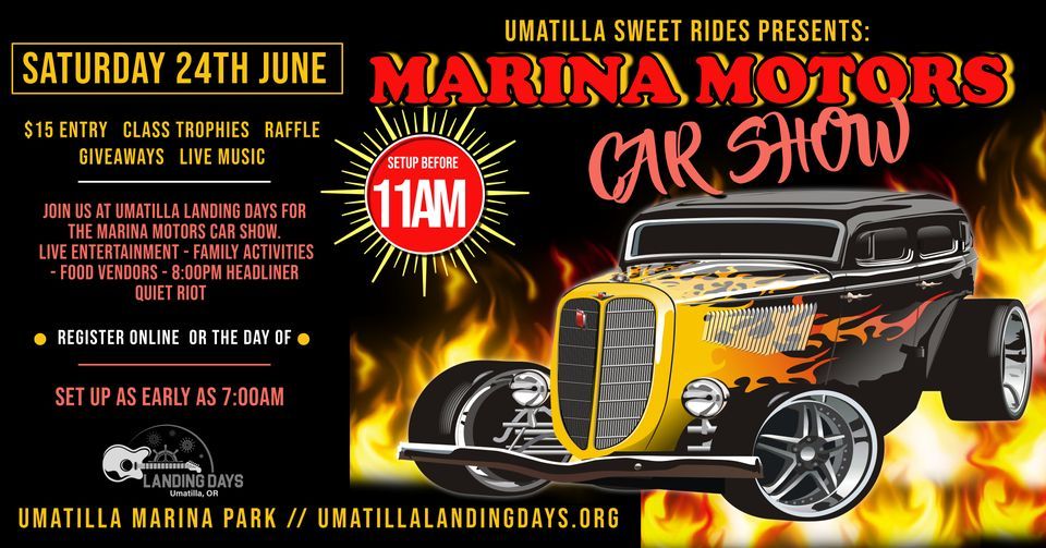 Marina Motors Car Show Umatilla Marina Park June 24, 2023