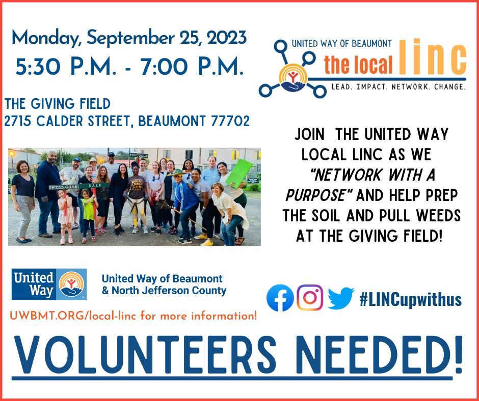 United Way of Beaumont Local Linc- The Giving Field | The Giving Field ...