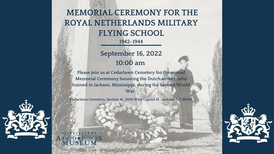 Memorial Ceremony for the Royal Netherlands Military Flying School ...