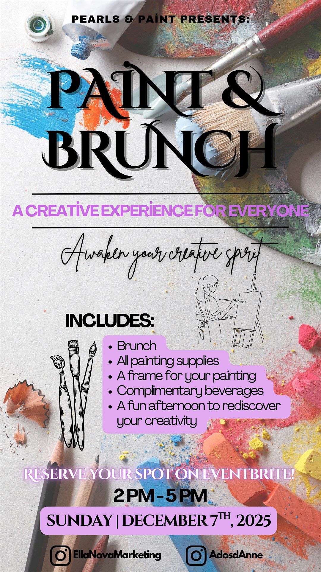 Artistic workshop: Paint & Sip | Brunch Edition