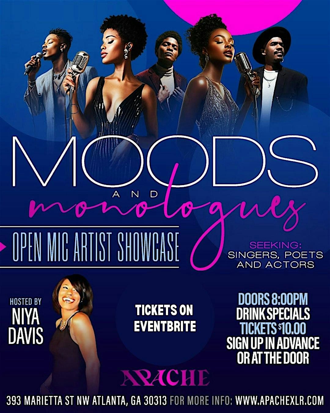 Moods & Monologues - Open Mic Artist Showcase