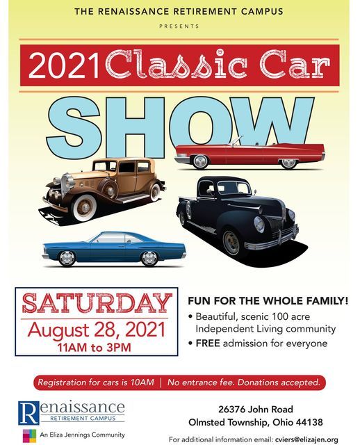 2021 Classic Car Show The Renaissance Retirement Campus Parma Oh August 28 2021