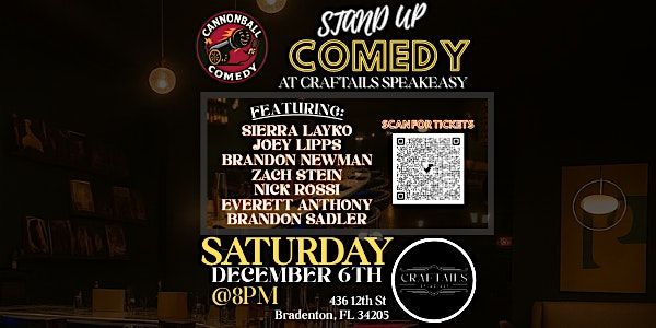 Comedy Night @ Craft Tails presented by Cannonball Comedy