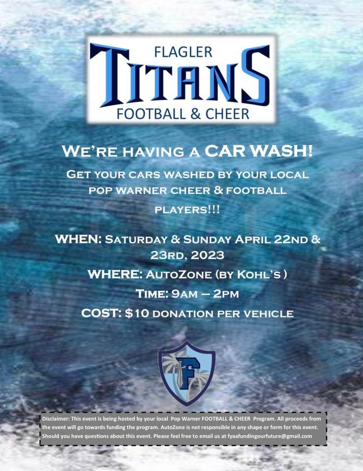 Flagler Titans Car Wash AutoZone (4915 Belle Terre Pkwy, Palm Coast