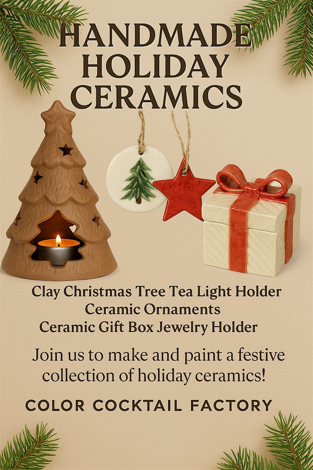 Holiday Pottery Experience: Make, Paint & Create!