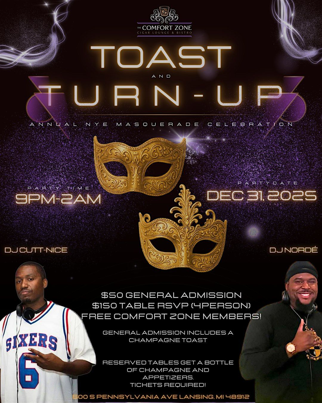 Toast & Turn-Up: Annual Masquerade NYE Celebration