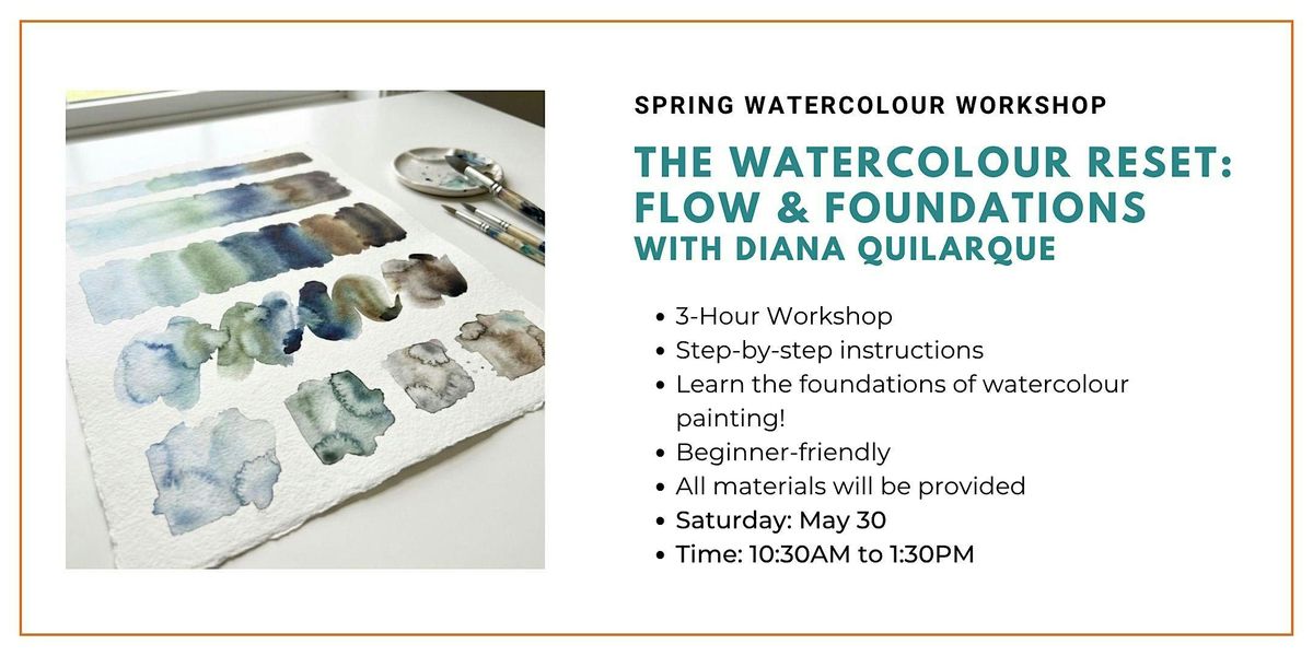 Spring Watercolour Workshop: The Watercolour Reset: Flow & Foundations