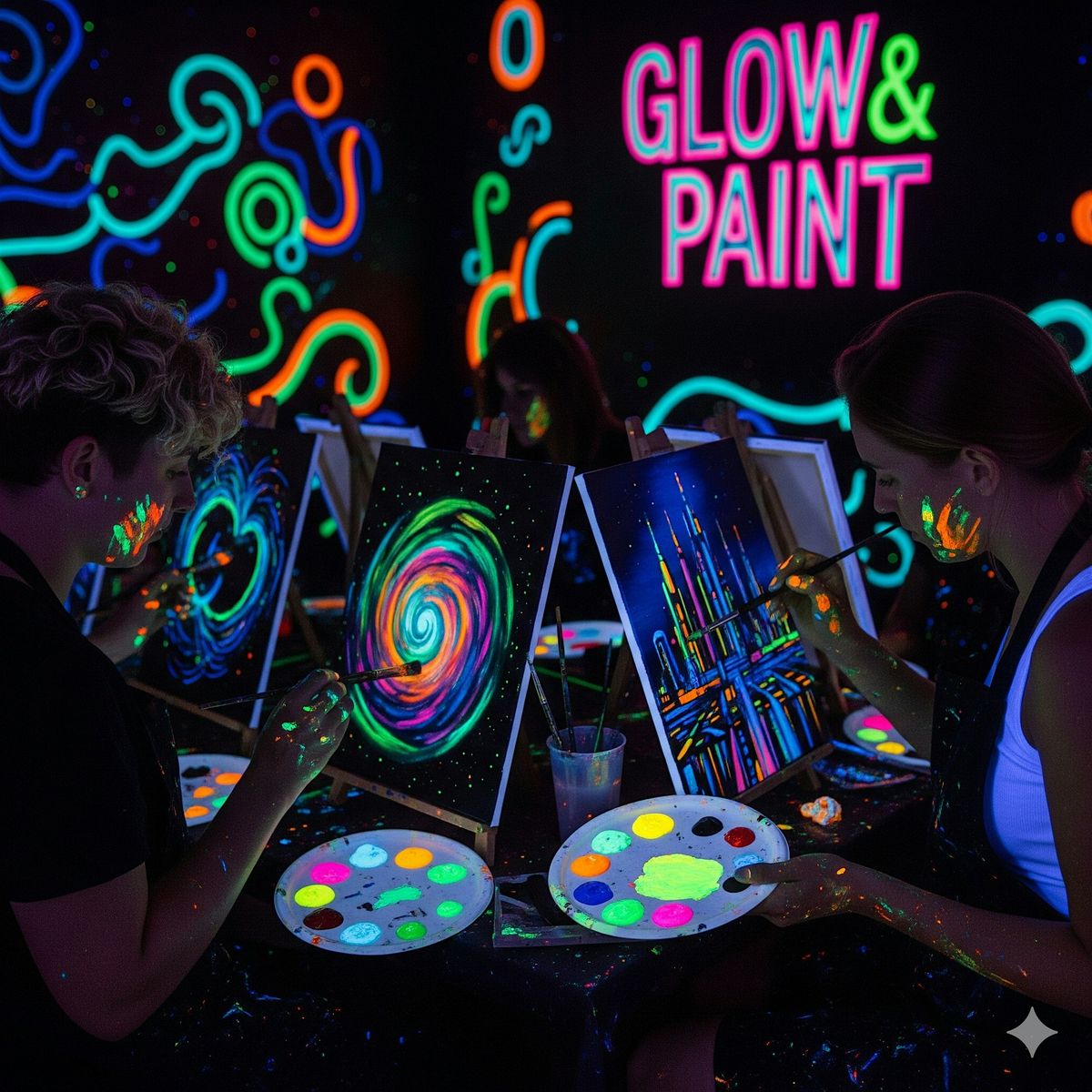Blacklight Glow Paint & Karaoke
