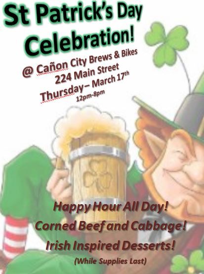 St Patricks Day! | 224 Main St, Canon City, Co 81212-3730, United States |  March 17, 2022