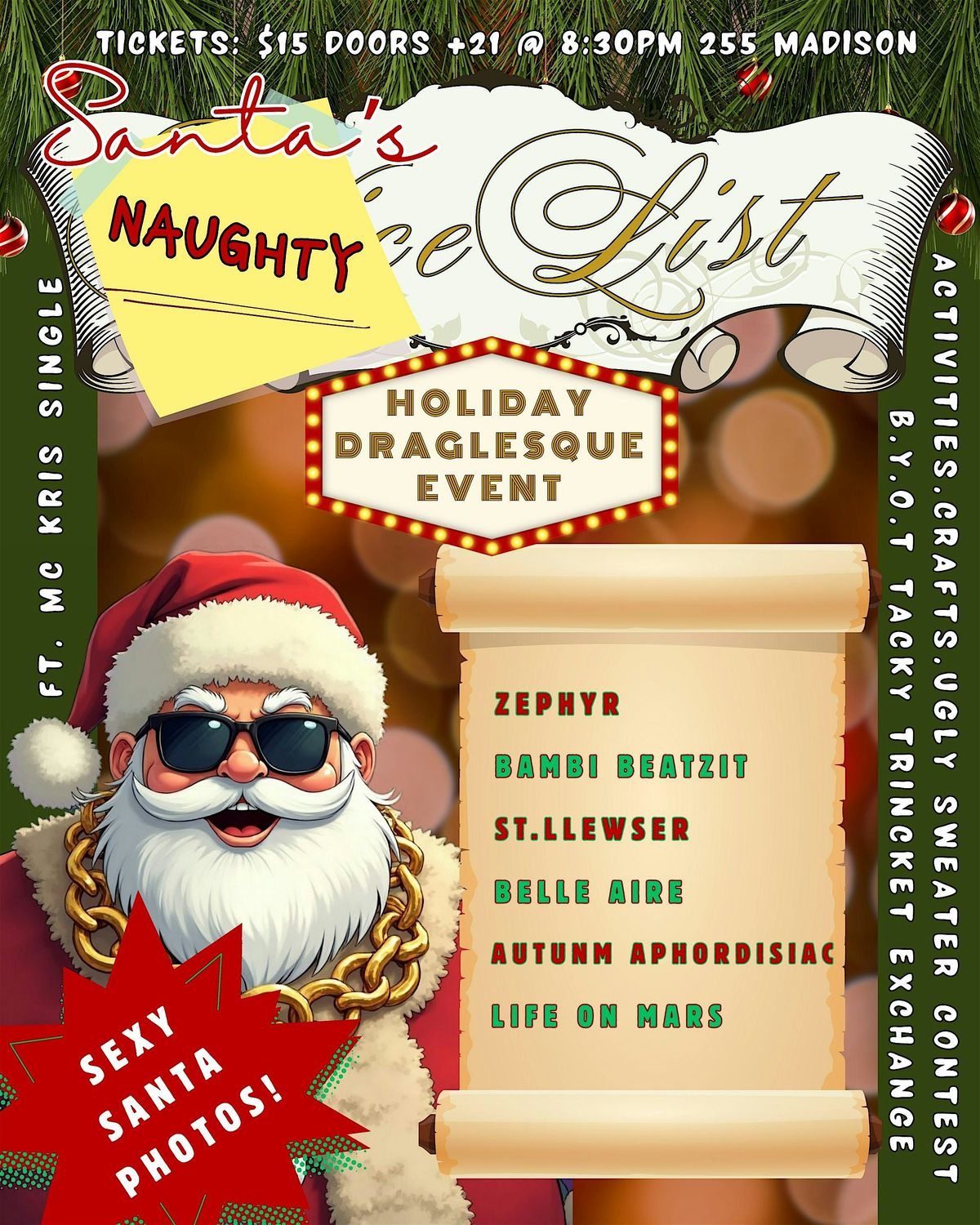 Santa\u2019s Naughty List: A Draglesque Event