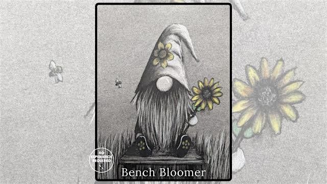 Charcoal Drawing Event "Bench Bloomer" in Stevens Point