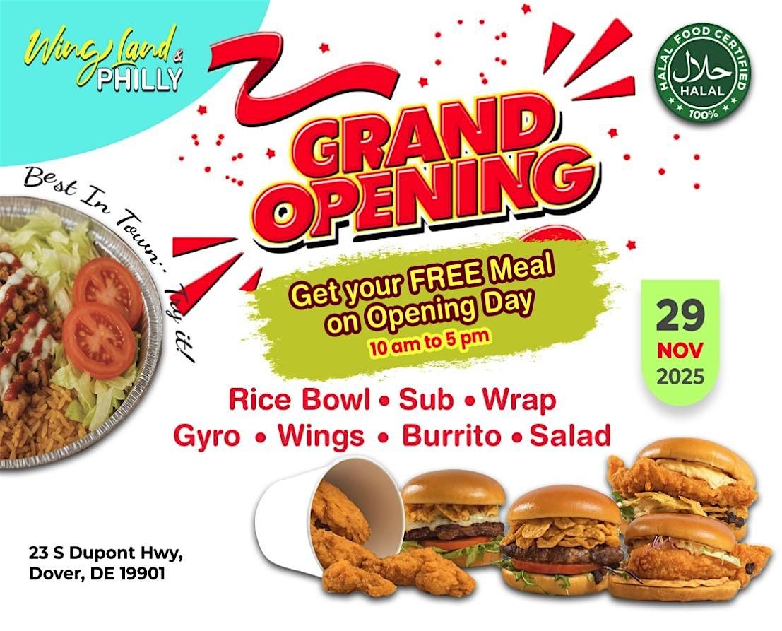Grand Opening  Wingland & Philly