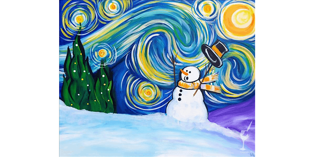 Grab The Snowman's Hat! - Paint and Sip in Denver | Classpop!\u2122