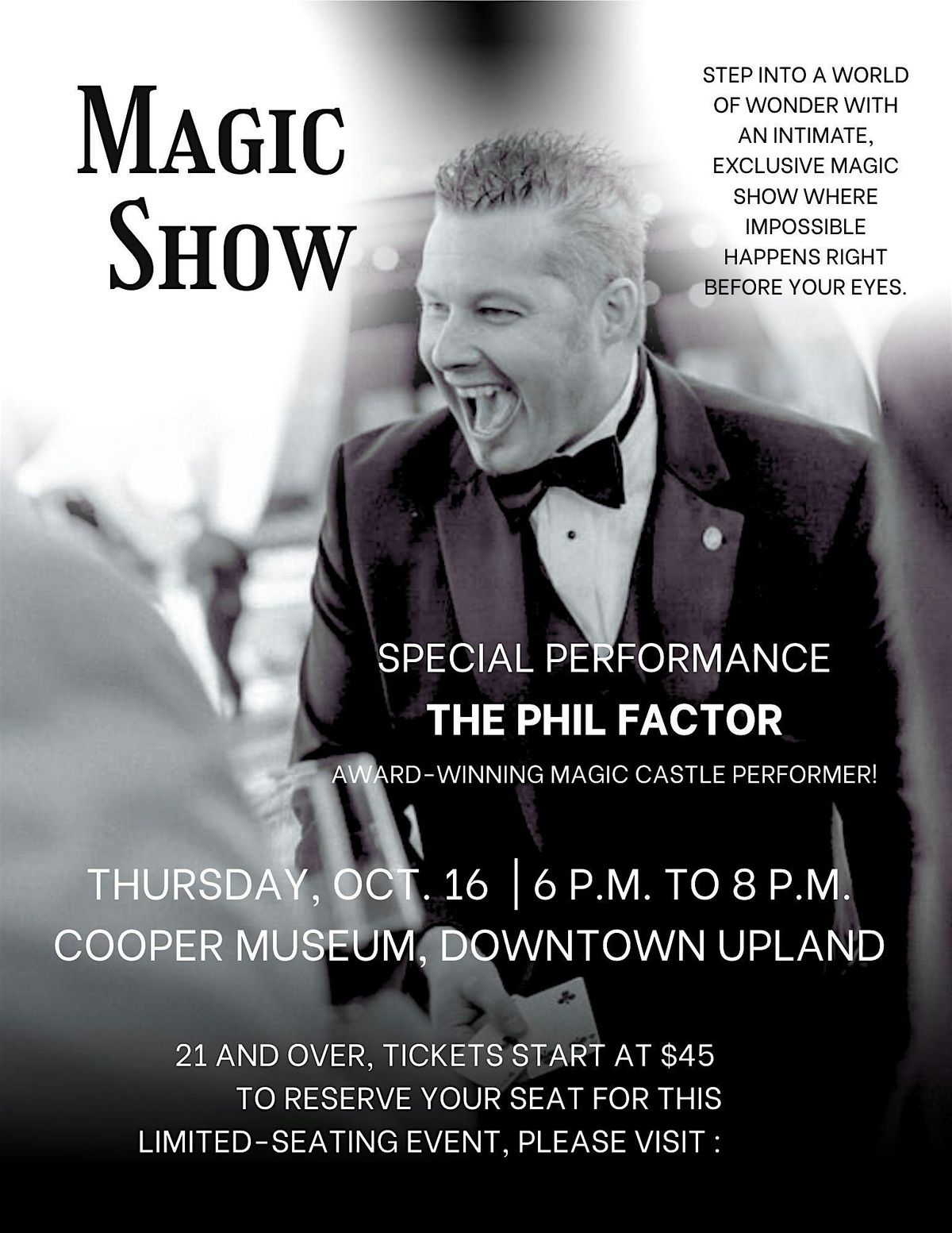 Winter Magic Show- The Phil Factor at The Cooper Museum