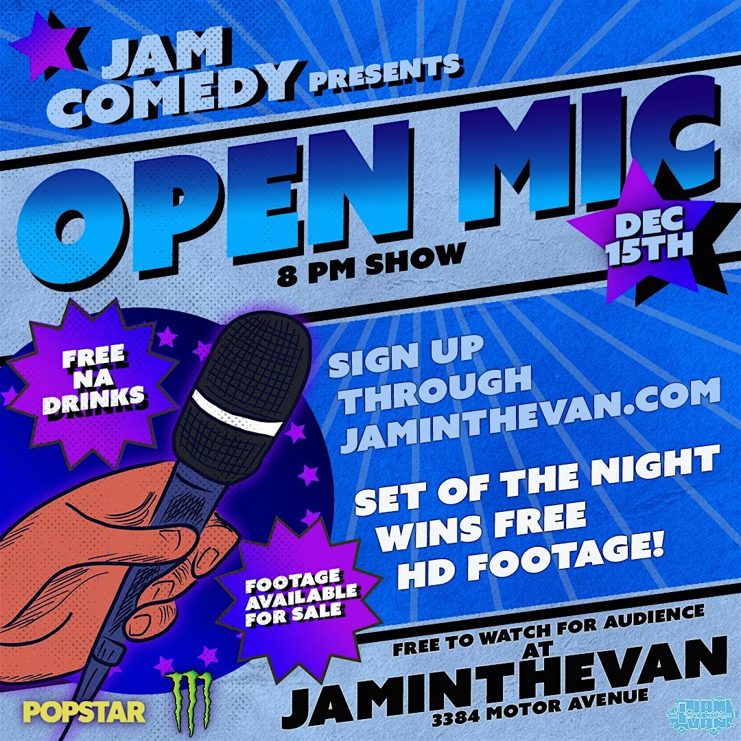 Jam in the Van Open Mic December 15th - Los Angeles