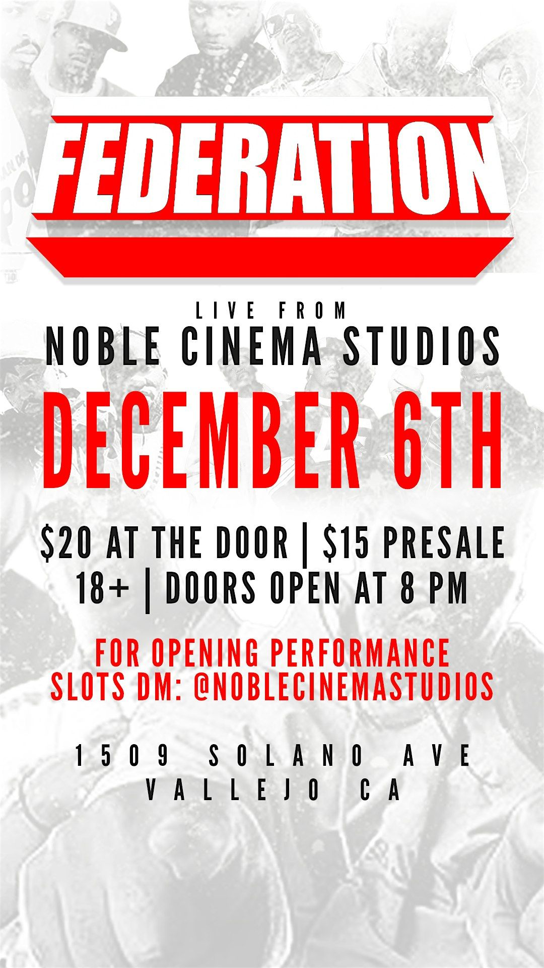 THE FEDERATION live from NOBLE CINEMA STUDIOS!