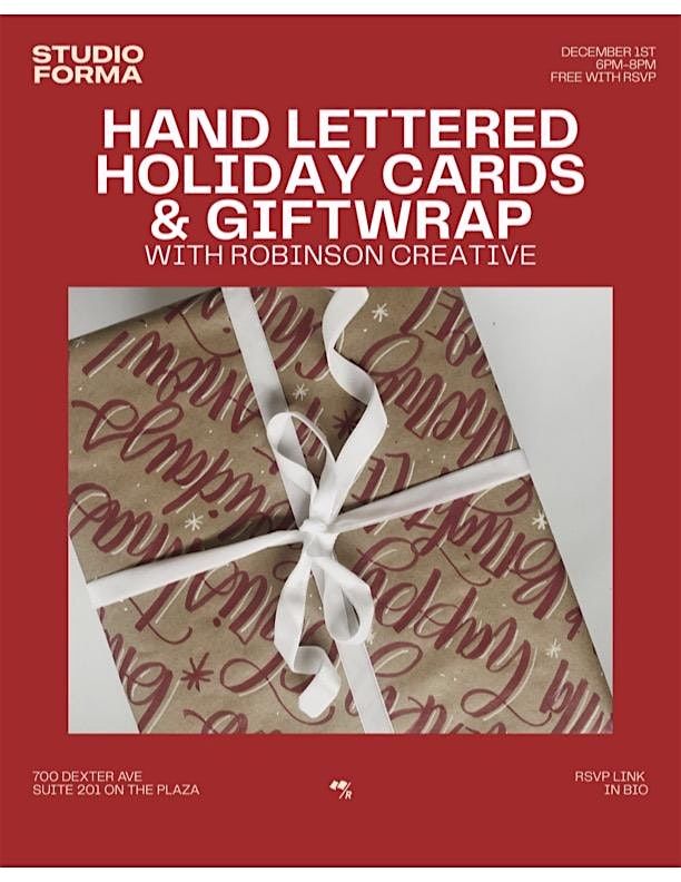 Hand Lettered Holiday Cards & Giftwrap Workshop