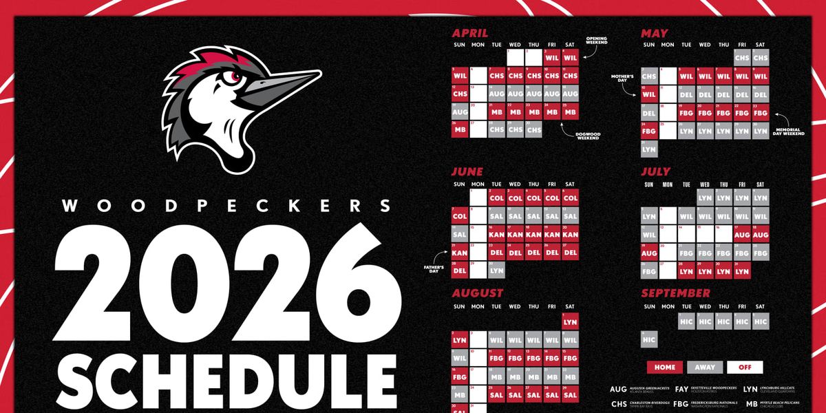 Fayetteville Woodpeckers at Lynchburg Hillcats at Bank of the James Stadium