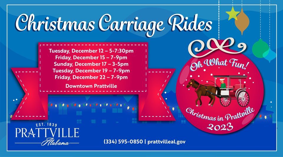 Christmas Carriage Rides Downtown Historic District, Prattville